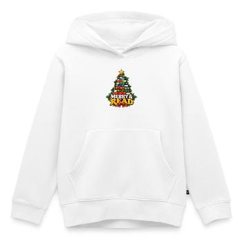 Merry & Read Buch-Weihnachtsbaum - Kinder Premium Organic Hoodie - Weiß - Vorne - AI Model Kid Female (0cm)