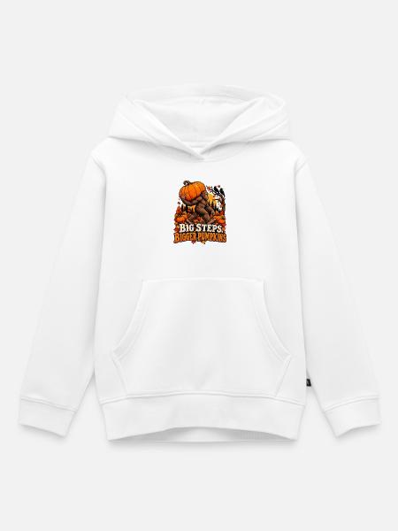 Riesenpfade: Größere Kürbisse Sasquatch - Kinder Premium Organic Hoodie - Weiß