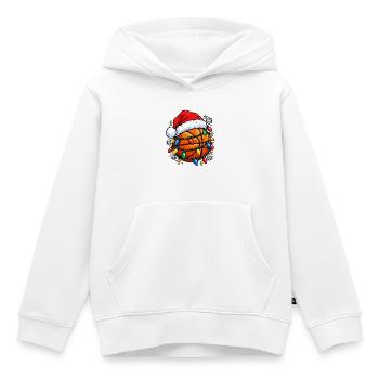 Basketball Weihnachtsspaß - Kinder Premium Organic Hoodie - Weiß - Vorne - AI Model Kid Female (0cm)