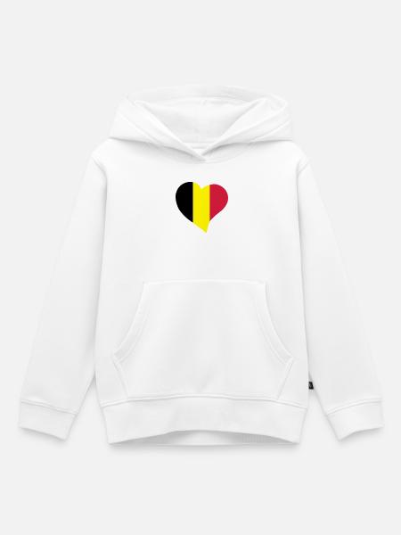 Belgische Herz - Kinder Premium Organic Hoodie - Weiß