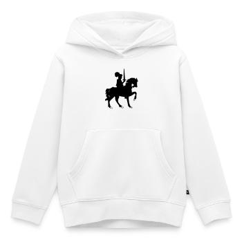 Ritter mit Schwert und Pferd - Kinder Premium Organic Hoodie - Weiß - Vorne - AI Model Kid Female (0cm)