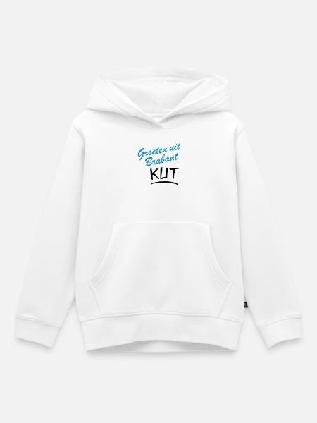 Groeten uit Brabant KUT - Kinder Premium hoodie biologisch - wit