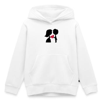 Lustige Geschenke zur Hochzeit - Kinder Premium Organic Hoodie - Weiß - Vorne - AI Model Kid Female (0cm)