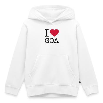 J’AIME GOA Inde - Sweat Premium à capuche enfant bio - blanc - Devant - AI Model Kid Female (0cm)