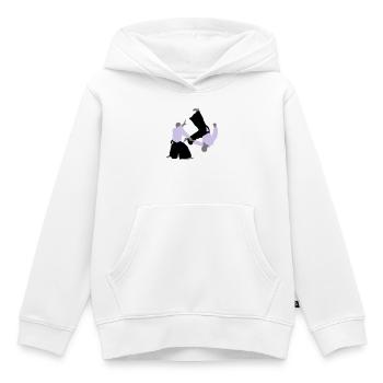 aikido - Sweat Premium à capuche enfant bio - blanc - Devant - AI Model Kid Female (0cm)