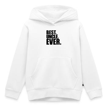 oncle - Sweat Premium à capuche enfant bio - blanc - Devant - AI Model Kid Female (0cm)