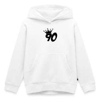 90 - Sweat Premium à capuche enfant bio - blanc - Devant - AI Model Kid Female (0cm)