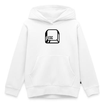 ordinateur - Sweat Premium à capuche enfant bio - blanc - Devant - AI Model Kid Female (0cm)