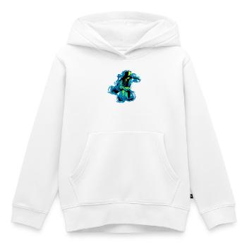 football - Sweat Premium à capuche enfant bio - blanc - Devant - AI Model Kid Female (0cm)