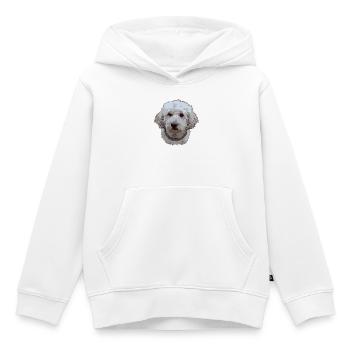 don1 3 - Sweat Premium à capuche enfant bio - blanc - Devant - AI Model Kid Female (0cm)