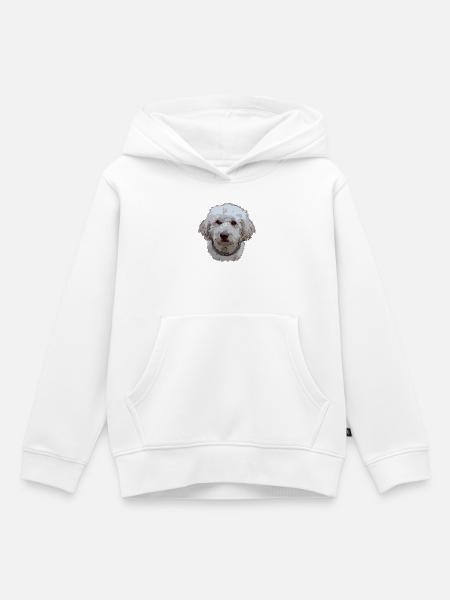 don1 3 - Kinder Premium Organic Hoodie - Weiß