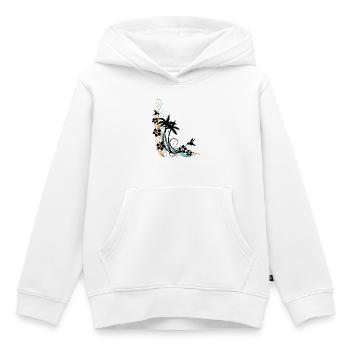 Palmen Hibiskus Kolibri Sommer - Kinder Premium Organic Hoodie - Weiß - Vorne - AI Model Kid Female (0cm)