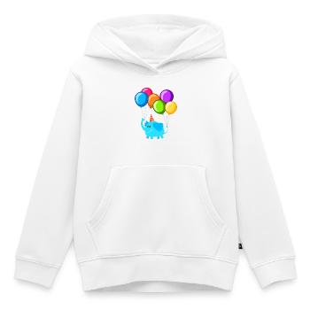 Elefant / Geburtstag Kindergeburtstag Babyelefant - Kinder Premium Organic Hoodie - Weiß - Vorne - AI Model Kid Female (0cm)