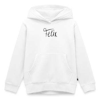 Felix - Sweat Premium à capuche enfant bio - blanc - Devant - AI Model Kid Female (0cm)