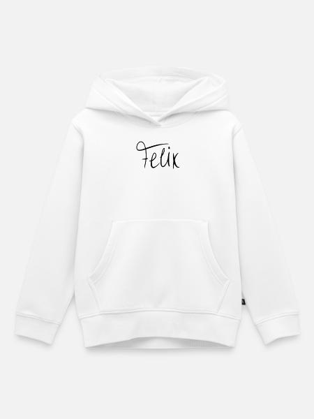 Felix - Kinder Premium Organic Hoodie - Weiß