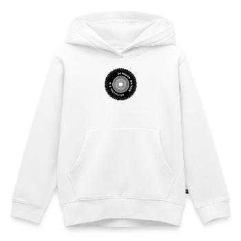 Pneus Offroad Nation - Sweat Premium à capuche enfant bio - blanc - Devant - AI Model Kid Female (0cm)