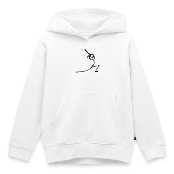 yoga oefening zonnegroet - Kinder Premium hoodie biologisch - wit - Voor - AI Model Kid Female (0cm)