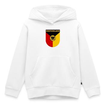 The German Federal Eagle - Kids Premium Organic Hoodie - white - Front - AI Model Kid Female (0cm)