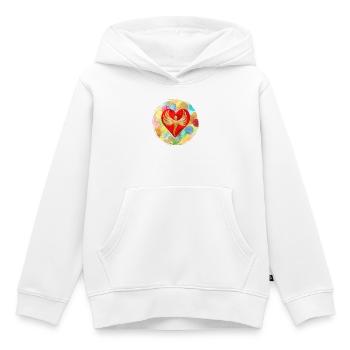 EngelHerz de la dimension arc-en-ciel - Sonja Ariel - Sweat Premium à capuche enfant bio - blanc - Devant - AI Model Kid Female (0cm)