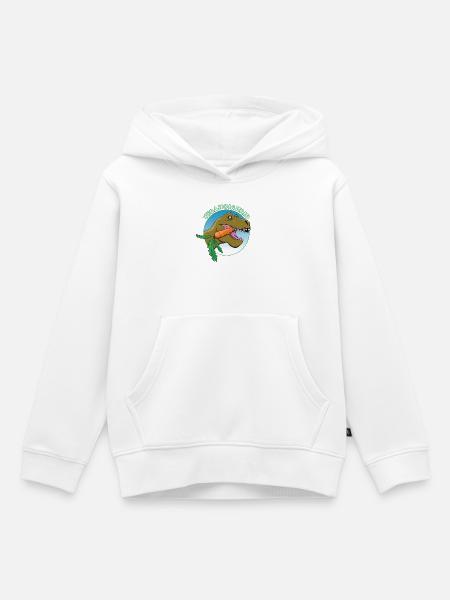 Veganer Dinosaurier - Kinder Premium Organic Hoodie - Weiß
