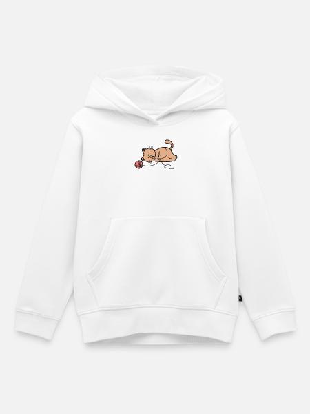 Katze Katzen - Kinder Premium Organic Hoodie - Weiß