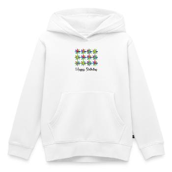 GEBURTSTAG. ALLES GUTE ZUM GEBURTSTAG. ALLES GUTE ZUM GEBURTSTAG. - Kinder Premium Organic Hoodie - Weiß - Vorne - AI Model Kid Female (0cm)