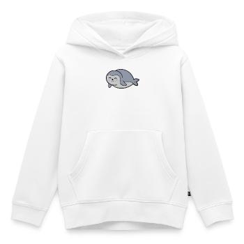 Robbe Seehund - Kinder Premium Organic Hoodie - Weiß - Vorne - AI Model Kid Female (0cm)