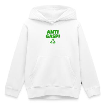 anti-gaspi, anti gaspillage, recyclage - Sweat Premium à capuche enfant bio - blanc - Devant - AI Model Kid Female (0cm)