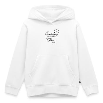 Schmetterlinge lache & Wolken duften - Kinder Premium Organic Hoodie - Weiß - Vorne - AI Model Kid Female (0cm)