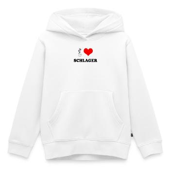 J’adore Schlager - Sweat Premium à capuche enfant bio - blanc - Devant - AI Model Kid Female (0cm)