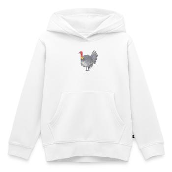 Volaille australienne - Sweat Premium à capuche enfant bio - blanc - Devant - AI Model Kid Female (0cm)