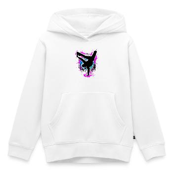 Breakdance - Breakdancer - Breakdancing - BBoy - Sweat Premium à capuche enfant bio - blanc - Devant - AI Model Kid Female (0cm)