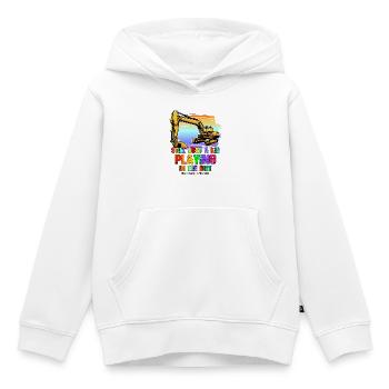Kleiner Fahrer Im Dreck Baggerfahrer - Kinder Premium Organic Hoodie - Weiß - Vorne - AI Model Kid Female (0cm)
