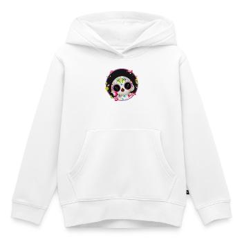 Cute Sugar Skull in candy frame - Kids Premium Organic Hoodie - white - Front - AI Model Kid Female (0cm)