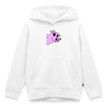 Salutation des cochons - Sweat Premium à capuche enfant bio - blanc - Devant - AI Model Kid Female (0cm)