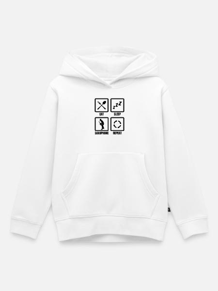 Saxophonisten Zeitplan - Kinder Premium Organic Hoodie - Weiß