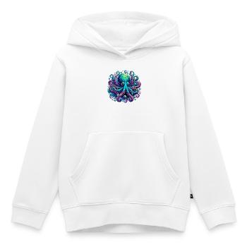 Pieuvre - Sweat Premium à capuche enfant bio - blanc - Devant - AI Model Kid Female (0cm)