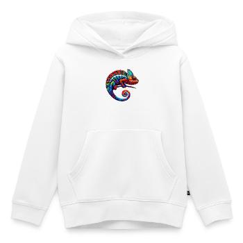 Kameleon - Kinder Premium hoodie biologisch - wit - Voor - AI Model Kid Female (0cm)