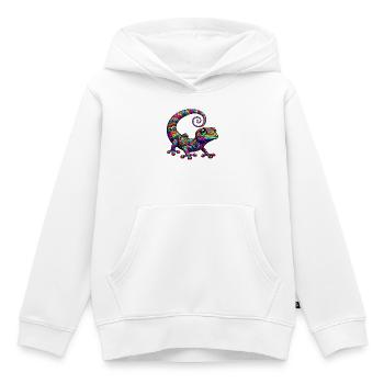 Gecko - Kinder Premium Organic Hoodie - Weiß - Vorne - AI Model Kid Female (0cm)