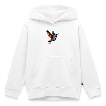 Kolibri - Kinder Premium Organic Hoodie - Weiß - Vorne - AI Model Kid Female (0cm)