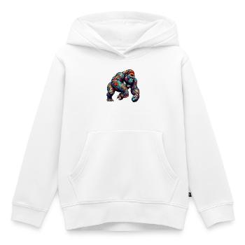 Gorilla - Kinder Premium Organic Hoodie - Weiß - Vorne - AI Model Kid Female (0cm)