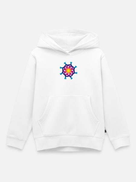 Spectral CIRCLE rainbow - Kinder Premium Organic Hoodie - Weiß