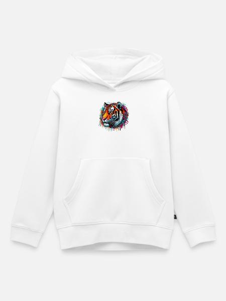 Tiger - Kinder Premium Organic Hoodie - Weiß