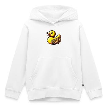 Caneton Canard Canard - Sweat Premium à capuche enfant bio - blanc - Devant - AI Model Kid Female (0cm)
