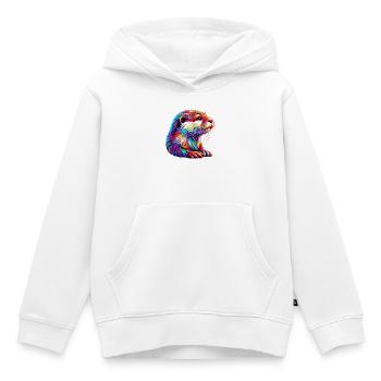 Otter - Kinder Premium Organic Hoodie - Weiß - Vorne - AI Model Kid Female (0cm)