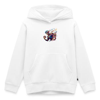 Athlète futuriste aux couleurs vives - Sweat Premium à capuche enfant bio - blanc - Devant - AI Model Kid Female (0cm)