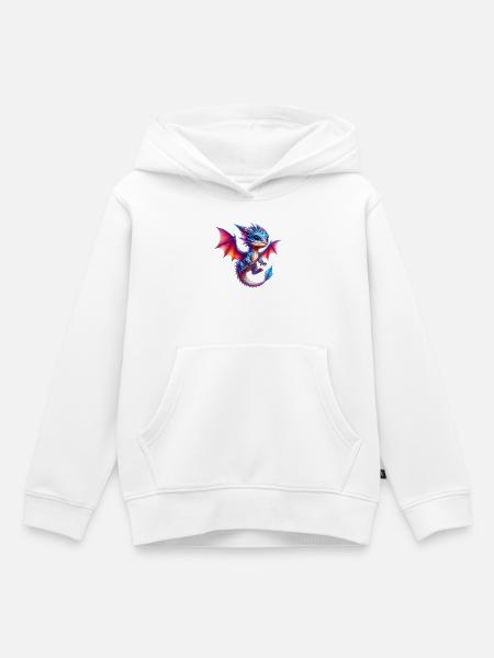 Drache - Kinder Premium Organic Hoodie - Weiß