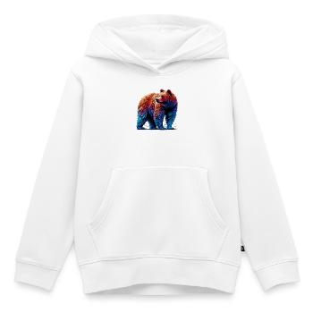 Bär - Kinder Premium Organic Hoodie - Weiß - Vorne - AI Model Kid Female (0cm)