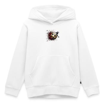 dynamische Fußballspieler spielen Fußball - Kinder Premium Organic Hoodie - Weiß - Vorne - AI Model Kid Female (0cm)