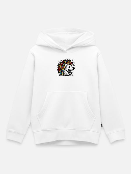 Igel - Kinder Premium Organic Hoodie - Weiß